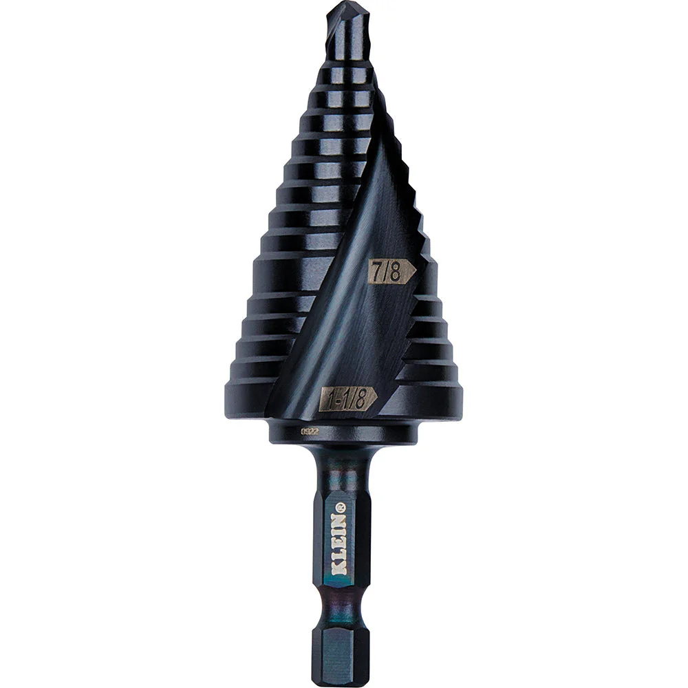 Spiral Flute Step Drill, 7/8 and 1-1/8 in.